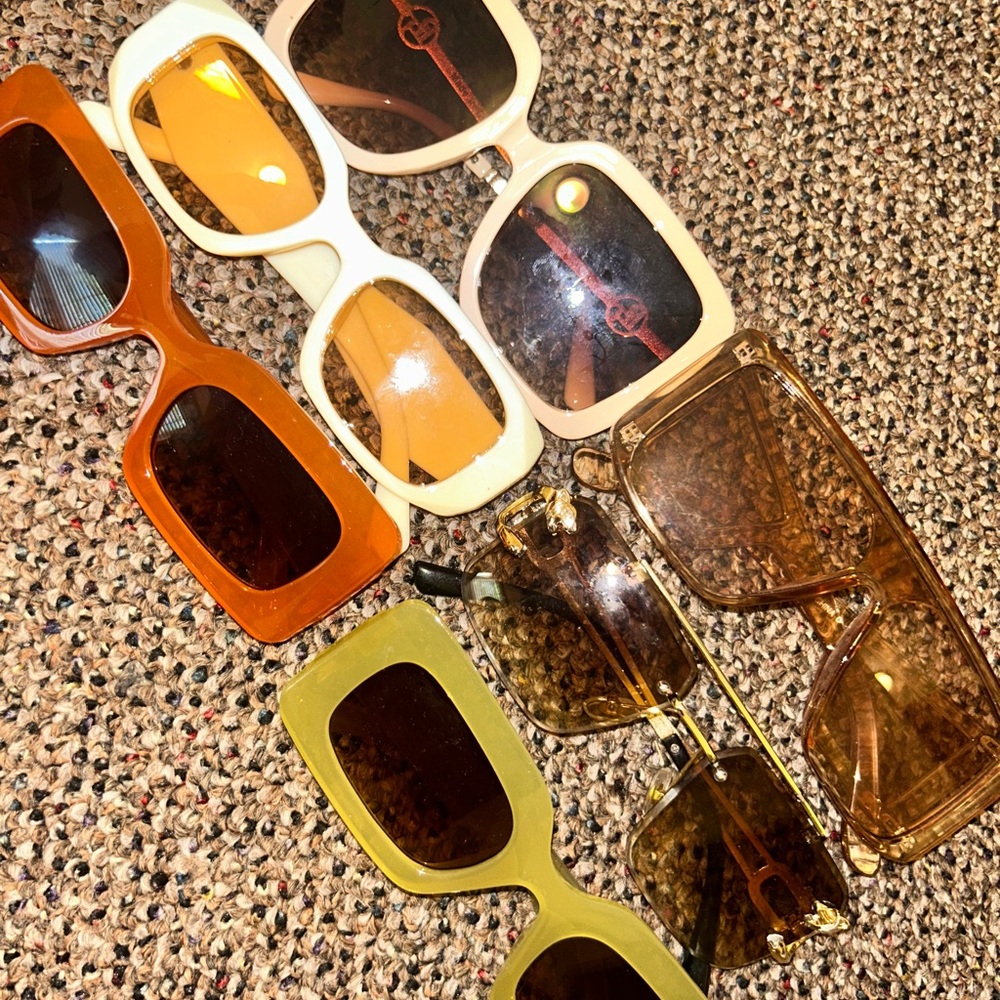 Trendy Square Sunglasses Set